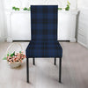 Navy Blue Tartan Plaid Pattern Dining Chair Slipcover-JTAMIGO.COM