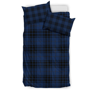 Navy Blue Tartan Plaid Pattern Duvet Cover Bedding Set