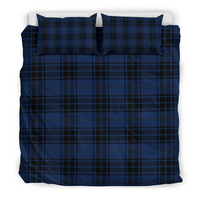 Navy Blue Tartan Plaid Pattern Duvet Cover Bedding Set