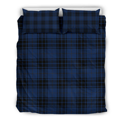 Navy Blue Tartan Plaid Pattern Duvet Cover Bedding Set