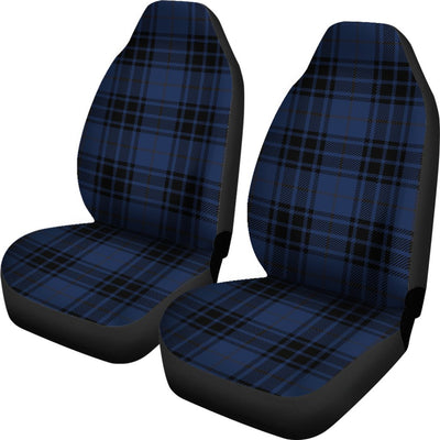 Navy Blue Tartan Plaid Pattern Universal Fit Car Seat Covers