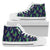 Navy Blue Tartan Plaid Pattern Women High Top Shoes