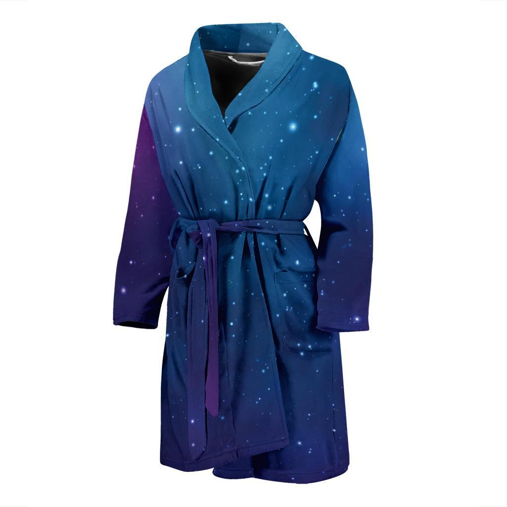 Nebula Pattern Print Design A01 Men Bathrobe-JORJUNE.COM