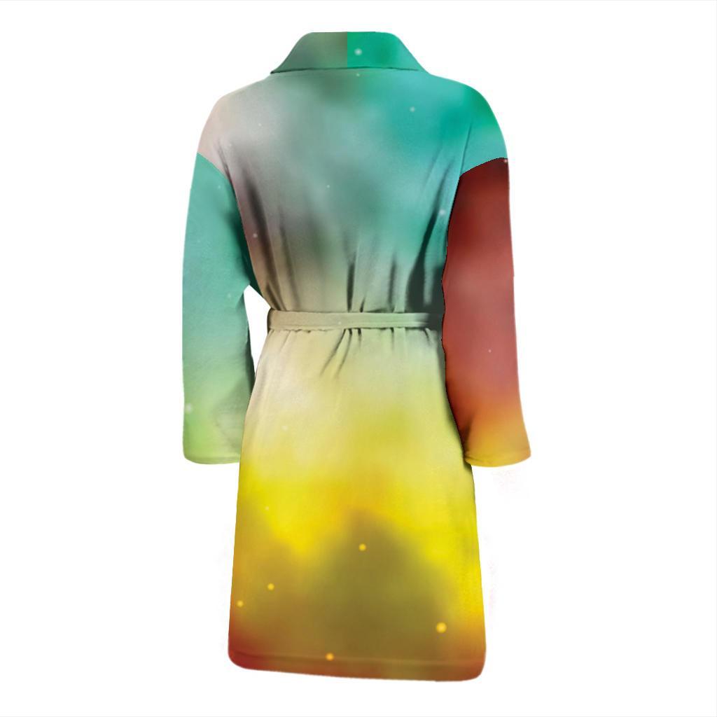Nebula Pattern Print Design A04 Men Bathrobe-JORJUNE.COM