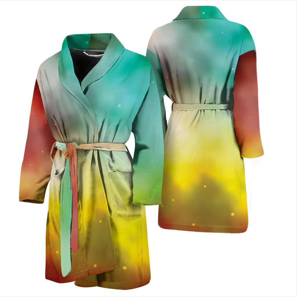 Nebula Pattern Print Design A04 Men Bathrobe-JORJUNE.COM