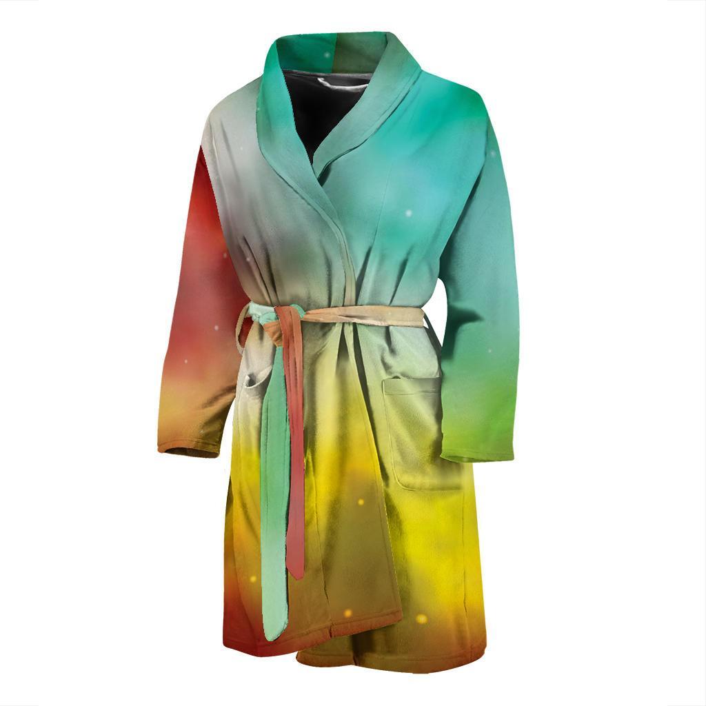 Nebula Pattern Print Design A04 Men Bathrobe-JORJUNE.COM