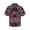 Neon Color Tropical Palm Leaves Men Aloha Hawaiian Shirt