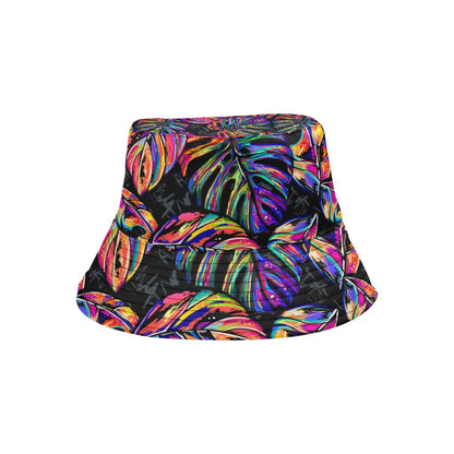 Neon Color Tropical Palm Leaves Unisex Bucket Hat