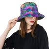 Neon Flower Tropical Palm Leaves Unisex Bucket Hat