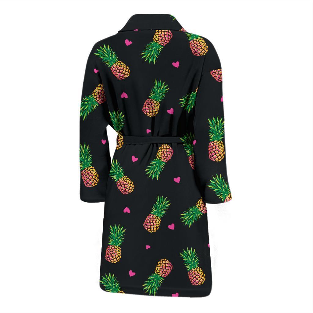 Neon Pineapple Pattern Print Design A04 Men Bathrobe-JORJUNE.COM