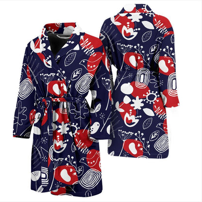 Nordic Pattern Print Design A02 Men Bathrobe-JORJUNE.COM