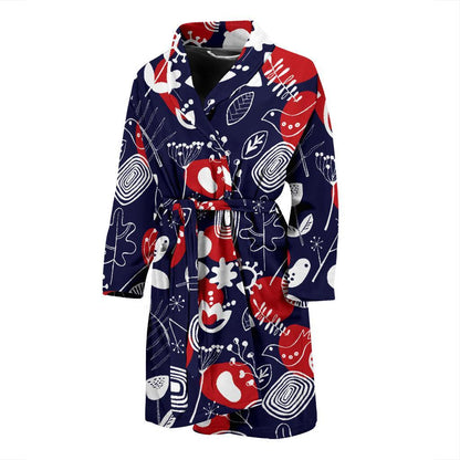 Nordic Pattern Print Design A02 Men Bathrobe-JORJUNE.COM