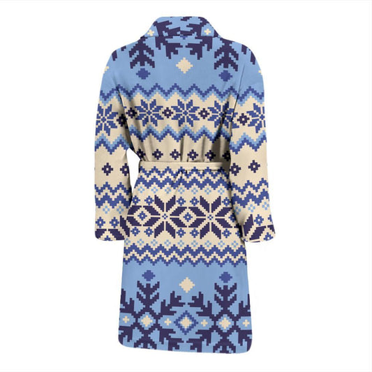 Nordic Pattern Print Design A03 Men Bathrobe-JORJUNE.COM