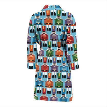 Nutcracker Pattern Print Design A02 Men Bathrobe-JORJUNE.COM