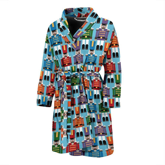 Nutcracker Pattern Print Design A02 Men Bathrobe-JORJUNE.COM
