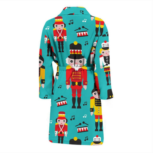 Nutcracker Pattern Print Design A03 Men Bathrobe-JORJUNE.COM