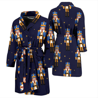 Nutcracker Pattern Print Design A04 Men Bathrobe-JORJUNE.COM