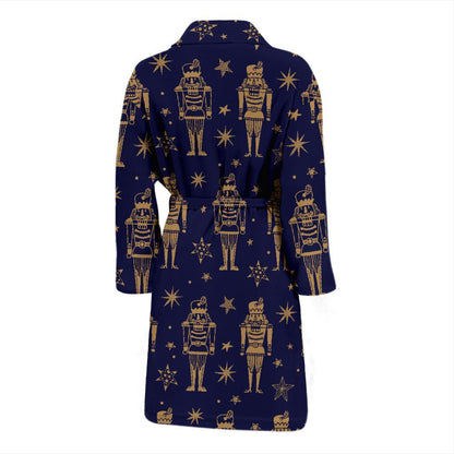 Nutcracker Pattern Print Design A05 Men Bathrobe-JORJUNE.COM