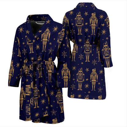 Nutcracker Pattern Print Design A05 Men Bathrobe-JORJUNE.COM