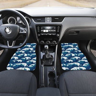 Ocean Wave Pattern Print Car Floor Mats