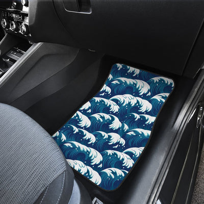 Ocean Wave Pattern Print Car Floor Mats