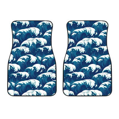 Ocean Wave Pattern Print Car Floor Mats