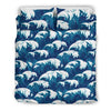 Ocean Wave Pattern Print Duvet Cover Bedding Set