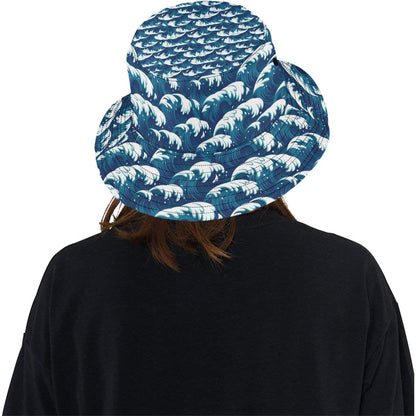 Ocean Wave Pattern Print Unisex Bucket Hat