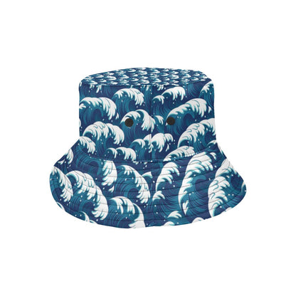 Ocean Wave Pattern Print Unisex Bucket Hat
