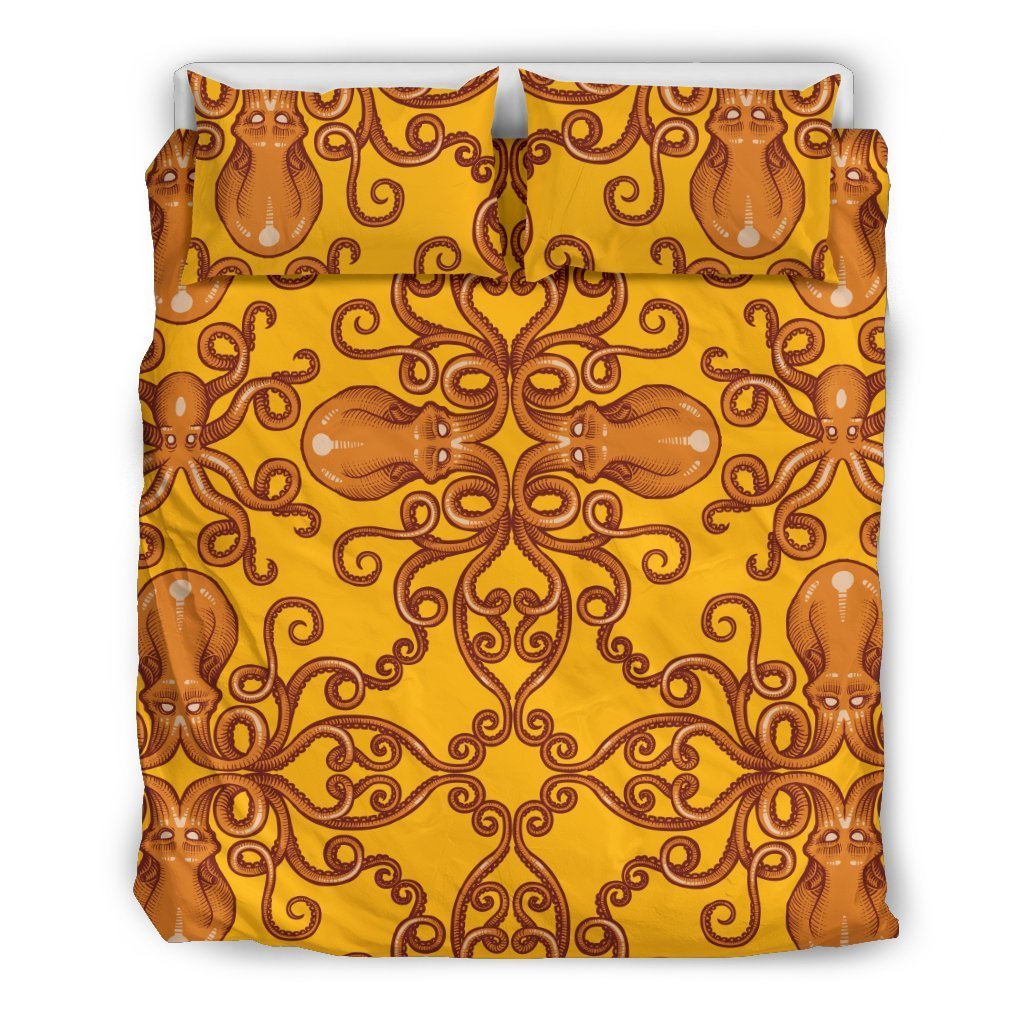 Octopus Background Design Print Duvet Cover Bedding Set