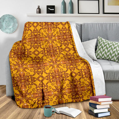 Octopus Background Design Print Fleece Blanket