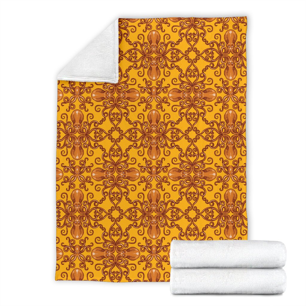 Octopus Background Design Print Fleece Blanket
