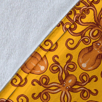 Octopus Background Design Print Fleece Blanket