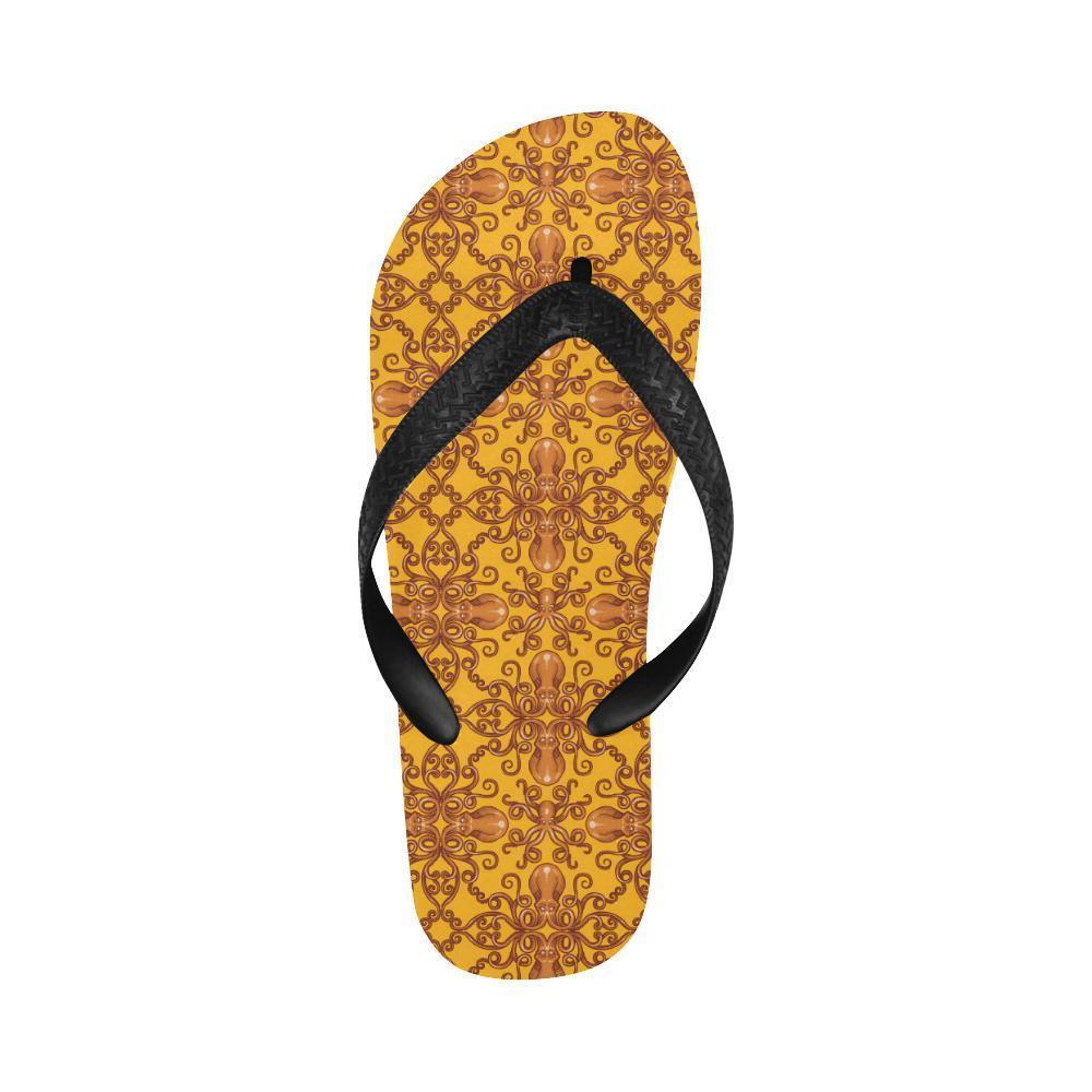 Octopus Background Design Print Flip Flops-JTAMIGO.COM