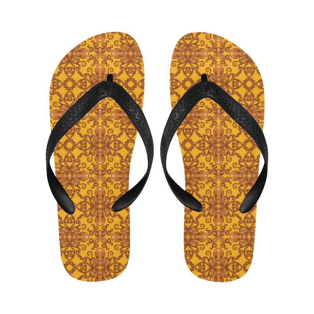 Octopus Background Design Print Flip Flops-JTAMIGO.COM