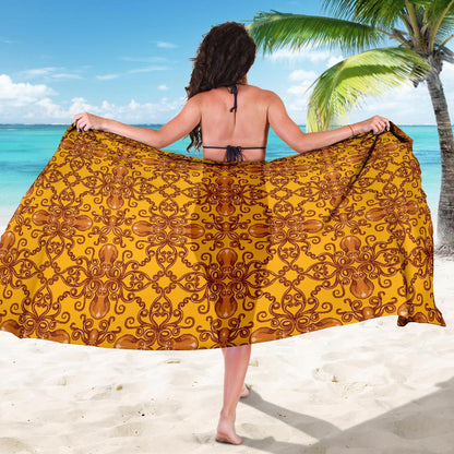 Octopus Background Design Print Sarong Pareo Wrap