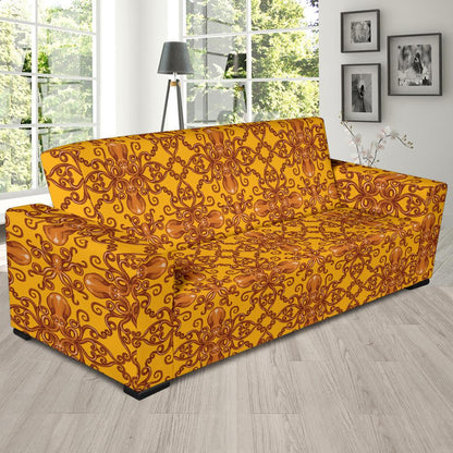 Octopus Background Design Print Sofa Slipcover-JTAMIGO.COM