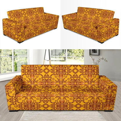 Octopus Background Design Print Sofa Slipcover-JTAMIGO.COM