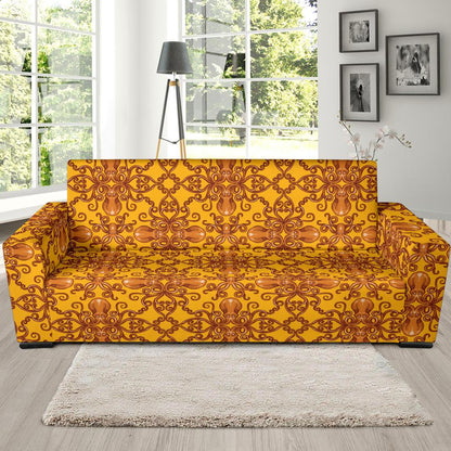 Octopus Background Design Print Sofa Slipcover-JTAMIGO.COM