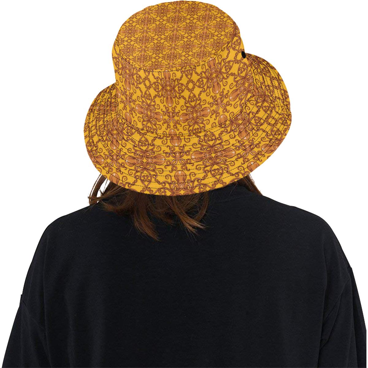 Octopus Background Design Print Unisex Bucket Hat