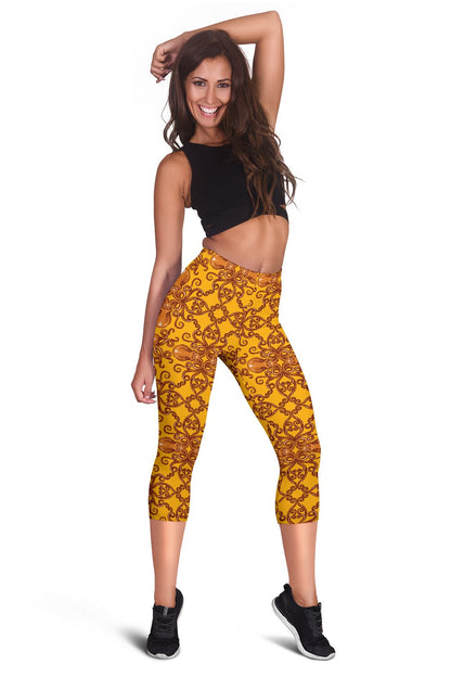 Octopus Background Design Print Women Capris