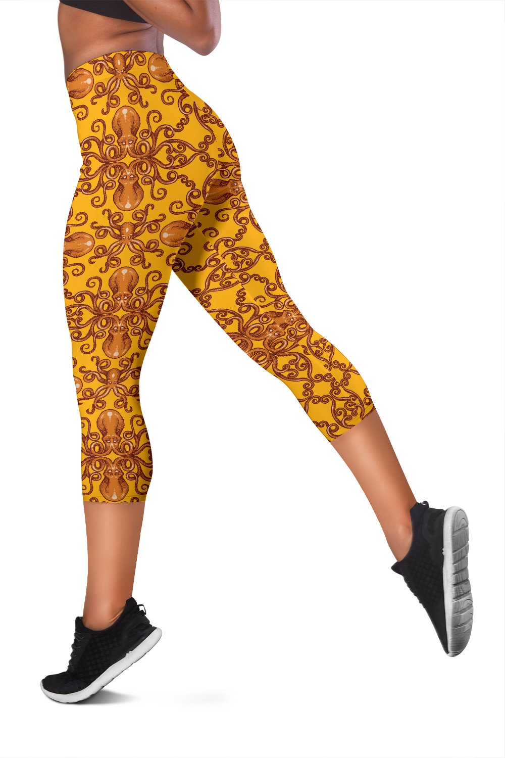 Octopus Background Design Print Women Capris
