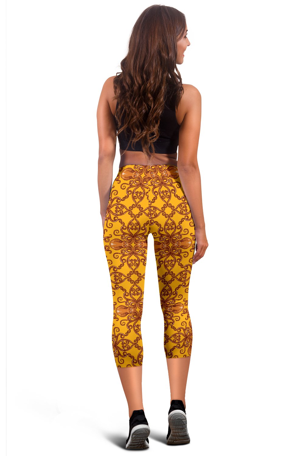 Octopus Background Design Print Women Capris