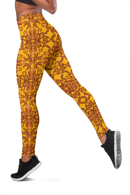Octopus Background Design Print Women Leggings