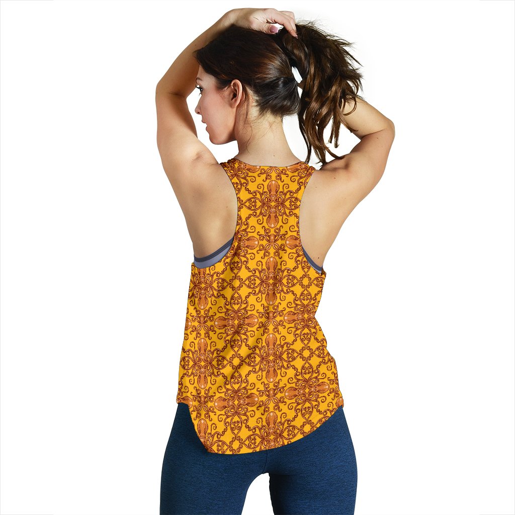 Octopus Background Design Print Women Racerback Tank Top