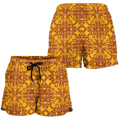 Octopus Background Design Print Women Shorts-JTAMIGO.COM