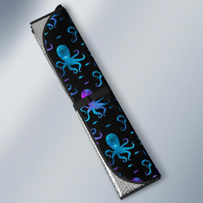 Octopus Blue Design Print Themed Car Sun Shade For Windshield