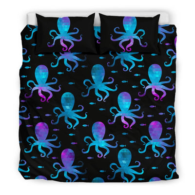 Octopus Blue Design Print Themed Duvet Cover Bedding Set