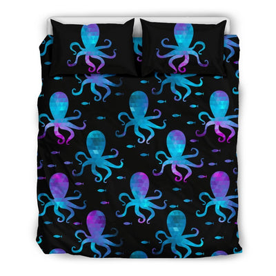 Octopus Blue Design Print Themed Duvet Cover Bedding Set
