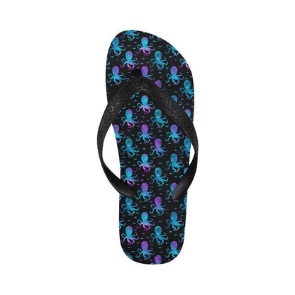 Octopus Blue Design Print Themed Flip Flops-JTAMIGO.COM